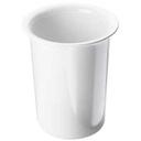Cal Mil White Melamine Utensil Condiment Cylinder, 4.5 inch Dia x 5.5 inch Height