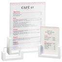 Cal Mil White U Frame Tabletop Card Holder, 5 x 1.5 x 7 inch
