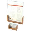 Cal Mil Bamboo U Frame Card Holder, 5 x 1.5 x 7 inch