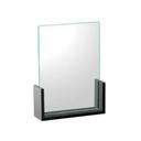 Cal Mil Metal U Frame High End Cardholder with Green Edge Acrylic, 8 1/2 x 11 x 1 inch