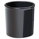 Cal Mil Black 64 Ounce Melamine Round Jar, 6.625 inch Dia x 6.125 inch