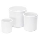 Cal Mil White 64 Ounce Melamine Round Jar, 6.625 inch Dia x 6.125 inch