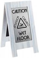 Cal Mil Whitewash Wet Floor Sign, 13 x 17 x 23 inch.