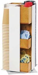 Cal Mil Monterey Revolving Cup and Lid Dispenser, 8 x 8 x 17.75 inch.