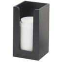 Cal Mil Midnight Bamboo Napkin/Lid Organizer, 4.5 x 4.5 x 8 inch