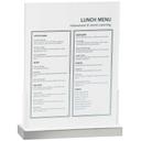 Cal Mil Luxe White Stainless Steel Signage and Menu Holder, 9 x 2.625 x 12 inch