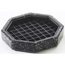 Cal Mil Octagon Black Ice Stone Drip Tray, 6 x 6 x 1 inch