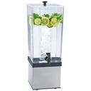 Cal-Mil Econo 3 Gallon Beverage Dispenser with Stainless Steel Base and Infusion Chamber, 7.5 x 9.5 x 23.5 inch