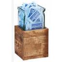 Cal-Mil Madera Single Jar Riser with Glass Jar, 4.5 x 4.5 x 7 inch