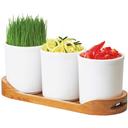 Cal Mil Reclaimed Wood Madera Cylinder Display Tray, 16 x 5.5 x 6 inch.