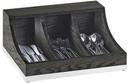 Cal Mil Cinderwood Black Flatware Organizer, 13.75 x 11.5 x 3.125 inch.
