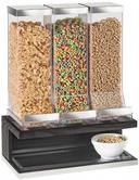 Cal Mil Cinderwood 3 Section Cereal Dispenser, 17.5 x 9.5 x 24 inch.