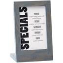 Cal Mil Oak Ashwood Gray Frame Cardholder, 4 x 3.5 x 6.5 inch