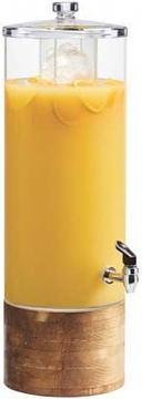 Cal Mil Madera Round Ice Chamber Beverage Dispenser, 3 Gallon Capacity.