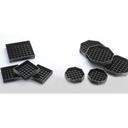 CalMil Square Standard Drip Tray, Black, 6 x 6 inch
