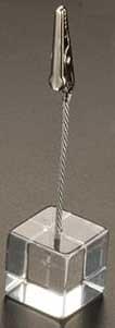 American Metalcraft Square Alligator Clip Card Holder, 4.25 inch Height