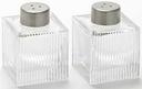 American Metalcraft Ribbed Square Glass Salt and Pepper Set, 2 Ounce -- 1 set