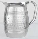 American Metalcraft Small Hammered Stainless Steel Bell Water Pitcher, 68 Ounce