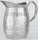 American Metalcraft Large Hammered Stainless Steel Bell Water Pitcher, 100 Ounce