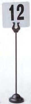 American Metalcraft Black Harp Style Weighted Number Stand, 12 inch