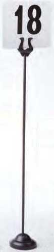 American Metalcraft Black Harp Style Weighted Number Stand, 18 inch Height