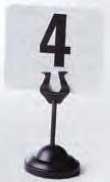 American Metalcraft Black Harp Style Weighted Number Stand, 4 inch Height
