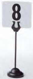 American Metalcraft Black Harp Style Weighted Number Stand, 8 inch Height
