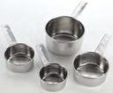 American Metalcraft Stainless Steel Flat Handle Measuring Cup Set