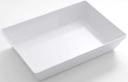 American Metalcraft Medium Rectangular White Melamine Platter, 13 3/4 x 9 7/8 x 2 3/4 inch