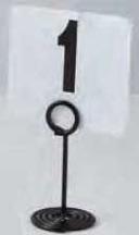 American Metalcraft Black Swirl Base Number Stand, 4 inch
