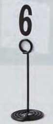 American Metalcraft Black Swirl Base Number Stand, 6 inch