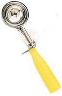 American Metalcraft Stainless Steel Yellow Handle Number 20 Thumb Disher