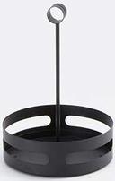 American Metalcraft Black Contemporary Condiment Rack, 6 1/4 inch Dia