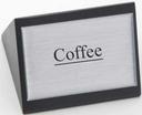 American Metalcraft Black Wood Coffee Sign, 3 x 1 3/4 inch