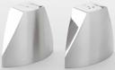 American Metalcraft Stainless Steel A Style Triangular Salt and Pepper Set, 2 5/8 x 3 1/4 inch -- 1 set