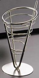American Metalcraft Ironworks Stainless Steel 1 Cone Fry Basket, 5 x 9 3/4 inch