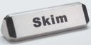 American Metalcraft Stainless Steel Milk/Cream/Skim Three Sided Sign, 4 3/4 x 1 1/2 x 1 3/8 inch