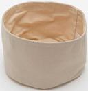 American Metalcraft Cream/Gray Canvas Bag, 7 1/2 inch Dia