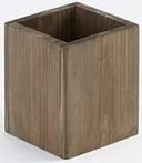 American Metalcraft Vintage Wood Box, 4 inch Square