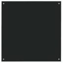 Aarco Pure Black Glass Markerboard, 48 x 48 inch