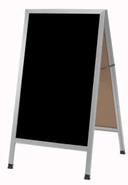 Aarco Aluminum A-Frame Sidewalk Black Acrylic Markerboard, 42 x 24 inch