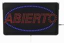 Aarco Black High Visibility Large Spanish Abierto LED Sign, 13 x 22 inch