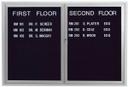 Aarco Indoor Enclosed Aluminum Framed Changeable Letter Board Directory Cabinet, 36 x 48 inch