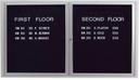 Aarco Indoor Enclosed Aluminum Framed Changeable Letter Board Directory Cabinet, 36 x 60 inch