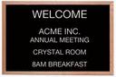 Aarco Solid Red Oak Framed Letter Board Open Face Message Center, 12 x 18 inch