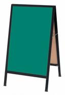 Aarco Aluminum Black Powder Coated A-Frame Sidewalk Green Composition Chalkboard, 42 x 24 inch