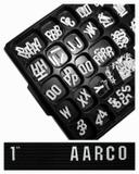 Aarco Universal Single Tab White Gothic 1.5 inch Letters Double Set