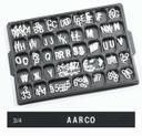 Aarco Universal Single Tab White Helvetica 3/4 inch Letters Set