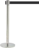 Aarco Form-A-Line (TM) Satin Finish Crowd Control System with 10 feet Slow Retracting Black Belt