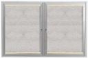 Aarco Indoor/Outdoor Enclosed Aluminum Framed Satin Anodized Bulletin Board with LED Lighting, 36 x 48 inch